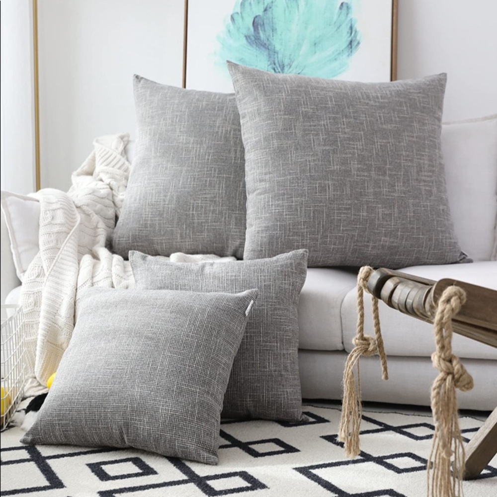 NWT Decorative Linen Pillow Covers set of 2